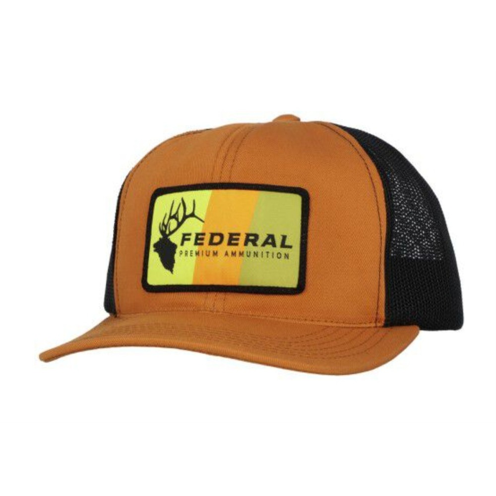 Federal Premium Ammunition Elk Patch Foam Trucker Hat Mens OSFA Brown New MFHFEP